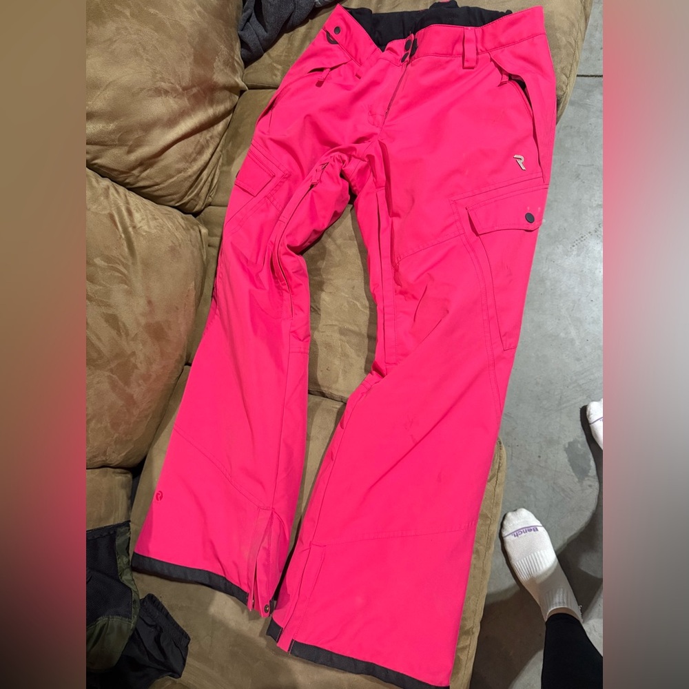 Bright Pink Ripzone Snow Pants Large